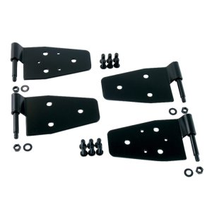 Jeep Wrangler Door Hinge Kit - Front - Rugged Ridge - 4 Piece Kit - Black - `87-`06